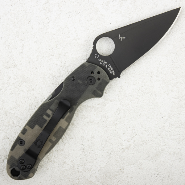 Spyderco Paramilitary 3, CPM S45VN Black, G10 Digital Camo, C223GPCMOBK
