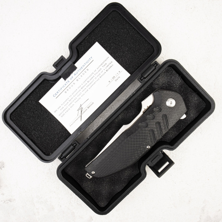 Нож Brous Blades Strife, D2 Satin, Carbon Fiber Black