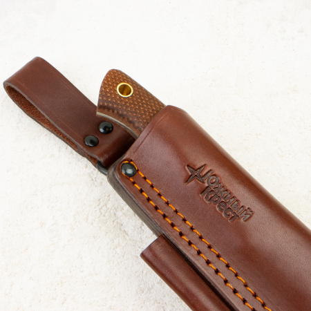 Нож Южный Крест Fang L, VG-10, Micarta Coyote, Насечка