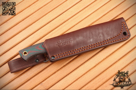 Южный Крест Caribou, N690, Конвекс, Микарта зелёно-красная, насечка - купить в интернет-магазине Blademan