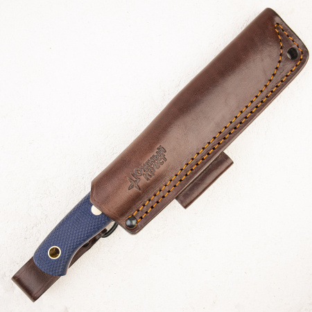 Нож Южный Крест ЯГД, CPR, Конвекс, Микарта Синяя, Насечка - купить в интернет-магазине Blademan