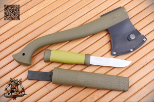 Набор Morakniv Outdoor Kit MG, нож Mora 2000, топор, Зеленый Набор Morakniv Outdoor Kit MG, нож Mora 2000, топор, Зеленый - купить в интернет-магазине Blademan