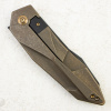 Нож WE Knife Solid Flipper Knife, CPM 20CV, Bronze Titanium Handle, WE22028-3