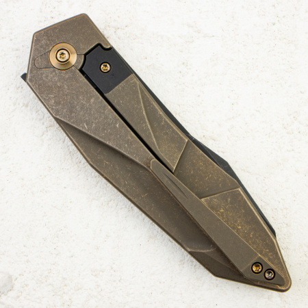 Нож WE Knife Solid Flipper Knife, CPM 20CV, Bronze Titanium Handle, WE22028-3