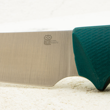 Нож OWL Ulula F, N690 Cryo, Micarta Emerald, Kydex Нож OWL Ulula F, N690 Cryo, Micarta Emerald, Kydex