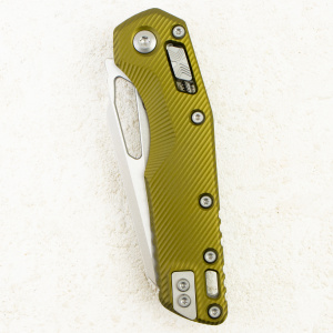Нож Microtech MSI, Stonewash, M390, Aluminum Fluted OD Green, 210-10 Нож Microtech MSI, Stonewash, M390, Aluminum Fluted OD Green, 210-10
