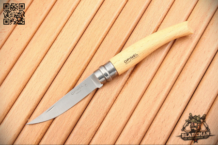 Нож филейный Opinel №8, Нержавеющая сталь, Бук - купить в интернет-магазине Blademan