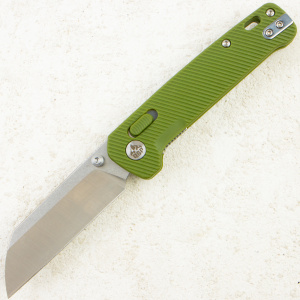Нож QSP Penguin V2 Glyde Lock, Stonewash-Satin, 14C28N, FRN OD Green Handle, QS130GL-B1