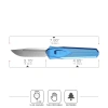 Нож Remette Swordfish Tanto, 14C28N, Titanium Blue/Carbon Colorful Inlay Handle, ZL103C4