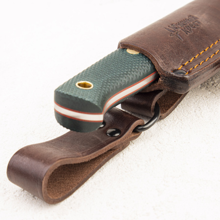 Нож Южный Крест Росомаха, CPR, Конвекс, Микарта Изумруд, Насечка - купить в интернет-магазине Blademan