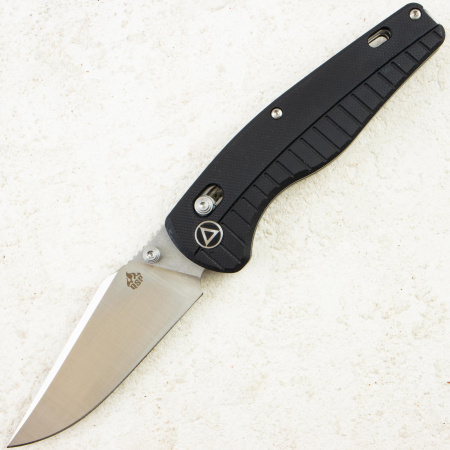 Нож QSP Reptile, Stonewash-Satin, 14C28N, G10 Black Handle, QS165-C1