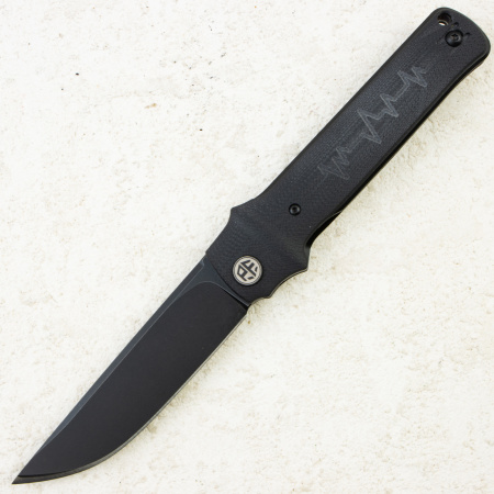 Нож Petrified Fish Tena, D2, Black Stonewash, G10 Black Handle, PFB04DDW