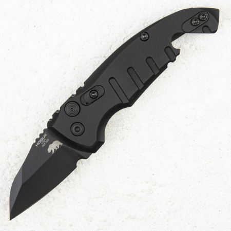 Нож Hogue A01-MicroSwitch Auto, CPM 154 Black, Aluminum Black, 24146