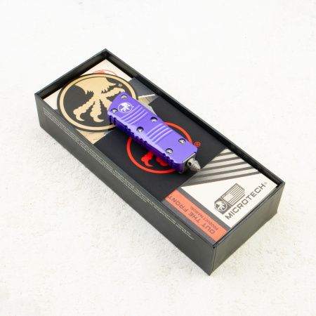 Нож Microtech Mini Troodon Hellhound, Apocalyptic, M390, Aluminum Purple, 819-10, (Signature Series) Нож Microtech Mini Troodon Hellhound, Apocalyptic, M390, Aluminum Purple, 819-10, (Signature Series)