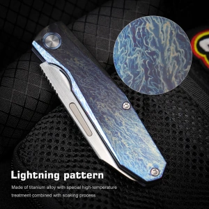 Нож Remette Squirrel, M390, Titanium Fired Blue Handle, RTDP-V Нож Remette Squirrel, M390, Titanium Fired Blue Handle, RTDP-V
