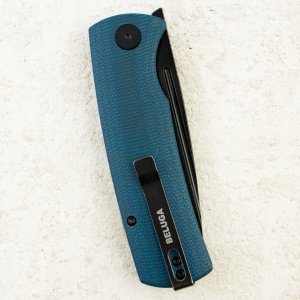 Нож Petrified Fish Beluga, K110, Black Stonewash, Micarta Blue Handle, PFP01BMW Нож Petrified Fish Beluga, K110, Black Stonewash, Micarta Blue Handle, PFP01BMW