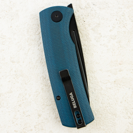 Нож Petrified Fish Beluga, K110, Black Stonewash, Micarta Blue Handle, PFP01BMW Нож Petrified Fish Beluga, K110, Black Stonewash, Micarta Blue Handle, PFP01BMW