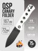 Нож QSP Canary Folder, 14C28N, White G10 Handle, QS150-G2 Нож QSP Canary Folder, 14C28N, White G10 Handle, QS150-G2