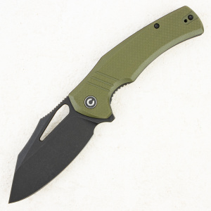 Нож CIVIVI BullTusk Flipper & Thumb Hole Knife OD Green Coarse G10, C23017-2 - складной туристические ножи из стали Нож CIVIVI BullTusk Flipper & Thumb Hole Knife OD Green Coarse G10, C23017-2 - складной туристические ножи из стали