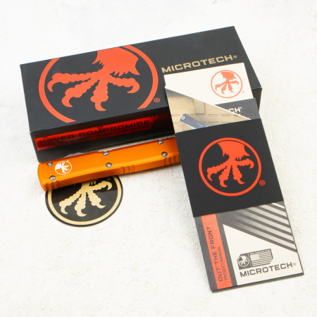 Нож Microtech Ultratech, Apocalyptic, M390, Aluminium Orange, 123-10 APOR Нож Microtech Ultratech, Apocalyptic, M390, Aluminium Orange, 123-10 APOR