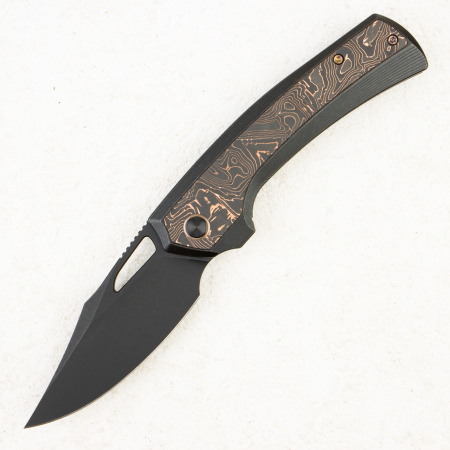 Нож WE Knife Nefaris, CPM 20CV, Copper / Black Titanium Handle