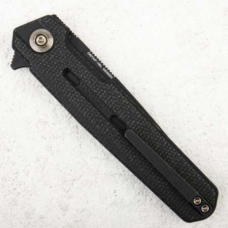 Нож WE Knife Navo, CPM 20CV, Micarta Black Canvas/Titanium - купить в интернет-магазине Blademan