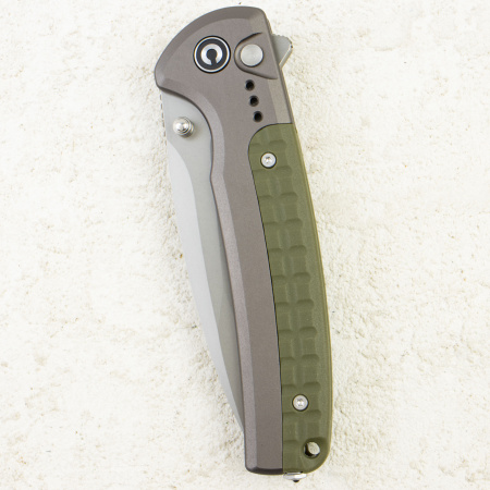 Нож CIVIVI Sentinel Strike II, Stonewashed, Nitro-V, Aluminum Gray/FRN Green Handle, C22025D-2 Нож CIVIVI Sentinel Strike II, Stonewashed, Nitro-V, Aluminum Gray/FRN Green Handle, C22025D-2