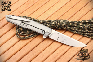 Mr.Blade Lance Ленинград by Сергей Шнуров, M390, Titanium - складной туристические ножи из стали