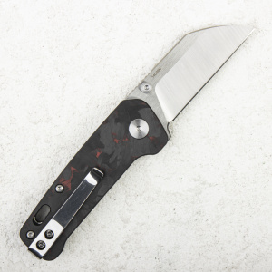 Нож QSP Penguin MINI, 14C28N, Shredded Carbon Fiber Red - складной туристические ножи из стали Нож QSP Penguin MINI, 14C28N, Shredded Carbon Fiber Red - складной туристические ножи из стали