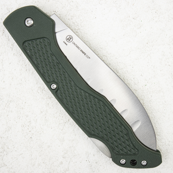 Нож Ontario Camp Plus Santoku, 43052, Stainless, Green