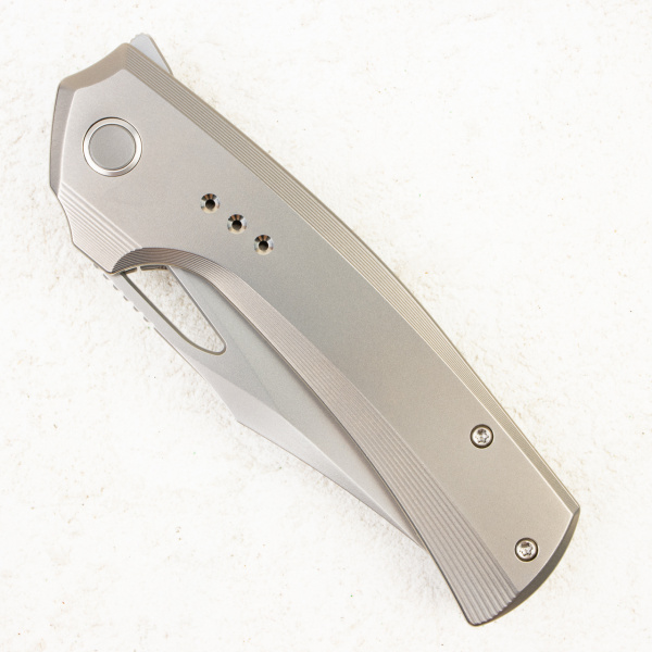 Нож WE Knife Nefaris, CPM 20CV, Bead Blasted Titanium Handle - складной туристические ножи из стали