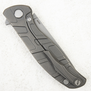 Нож МБШ Флиппер 95 Узор "Т", M390, Titanium - складной туристические ножи из стали Нож МБШ Флиппер 95 Узор "Т", M390, Titanium - складной туристические ножи из стали