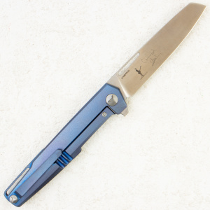 Mr.Blade Snob by Сергей Шнуров, M390, Titanium Blue Mr.Blade Snob by Сергей Шнуров, M390, Titanium Blue