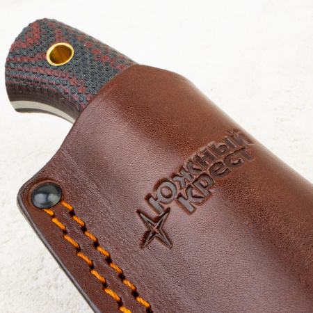 Нож Южный Крест Нессмук Норд Хантер, VG10, Конвекс, Микарта Красно-Черная, Насечка