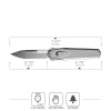 Нож Remette Swordfish, 14C28N, Titanium/Carbon Black Inlay Handle, ZL103C1
