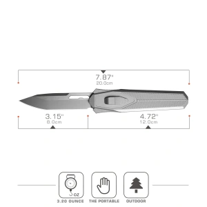 Нож Remette Swordfish, 14C28N, Titanium/Carbon Black Inlay Handle, ZL103C1