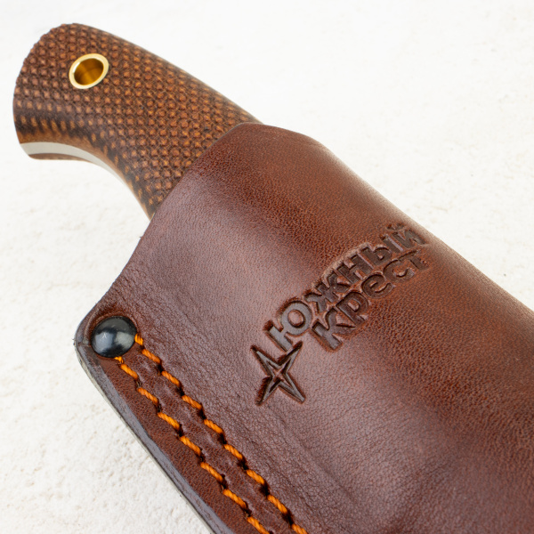 Нож Южный Крест Нессмук Норд Хантер, CPR, Convex, Micarta Coyote, Насечка, 231