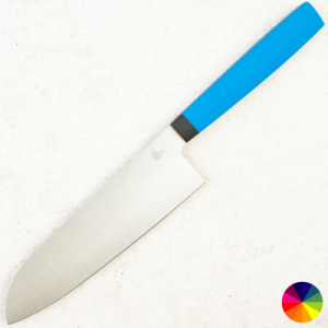 Нож Сантоку OWL SA160 F, N690 Cryo, G10 Blue