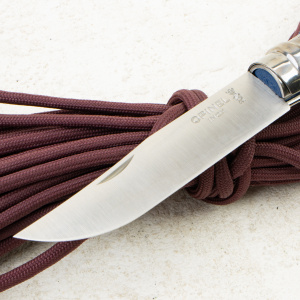 Нож Opinel №8 Trekking, 12C27, Wood Blue, Кожаный Чехол, 1891 Нож Opinel №8 Trekking, 12C27, Wood Blue, Кожаный Чехол, 1891