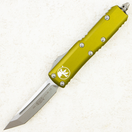 Нож Microtech UTX-85 Tanto, Stonewash, M390, Aluminum OD Green, 233-10 OD