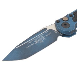 Нож Microtech L.U.D.T. Gen III, Weathered Blue Apocalyptic, M390, Aluminum Weathered Blue, 1136-1 WBL