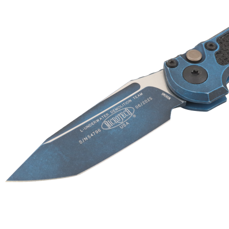 Нож Microtech L.U.D.T. Gen III, Weathered Blue Apocalyptic, M390, Aluminum Weathered Blue, 1136-1 WBL