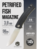 Нож Petrified Fish Magazine, Satin, D2, G10 Black Handle, PFP02D Нож Petrified Fish Magazine, Satin, D2, G10 Black Handle, PFP02D
