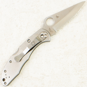 Нож Spyderco Delica 4, Serrated, VG-10, Stainless Steel, C11S Нож Spyderco Delica 4, Serrated, VG-10, Stainless Steel, C11S