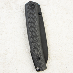 Нож Petrified Fish Patte V2, Black Stonewashed, 14C28N, Carbon Fiber Handle, PF719CDW Нож Petrified Fish Patte V2, Black Stonewashed, 14C28N, Carbon Fiber Handle, PF719CDW