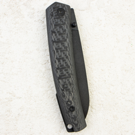 Нож Petrified Fish Patte V2, Black Stonewashed, 14C28N, Carbon Fiber Handle, PF719CDW Нож Petrified Fish Patte V2, Black Stonewashed, 14C28N, Carbon Fiber Handle, PF719CDW