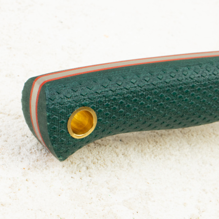 Нож Южный Крест Small, VG10, Конвекс, Микарта Изумруд, Насечка