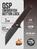 Нож QSP Swordfish Button Lock, 14C28N Black, G10 Black/Red Нож QSP Swordfish Button Lock, 14C28N Black, G10 Black/Red