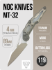 Нож NOC Knives MT-32, M390, Titanium Gray Handle, MT-3209