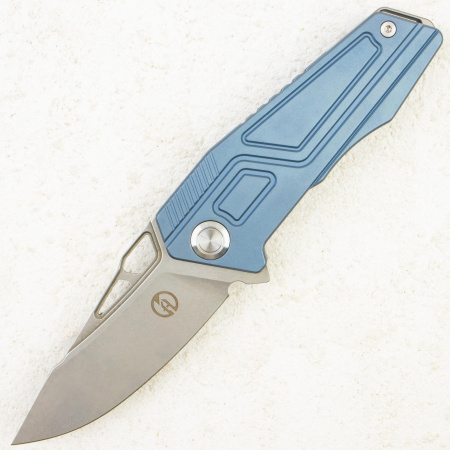 Нож Maxace Panzer, 14C28N, Titanium Blue